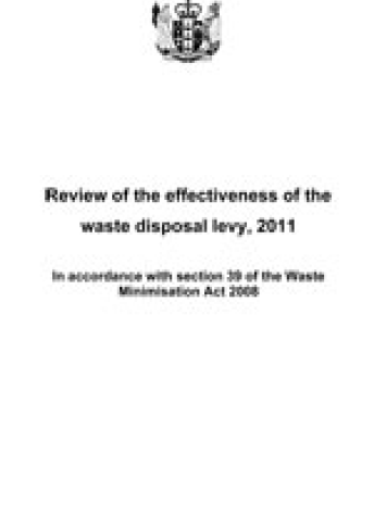 waste disposal levy review 2011