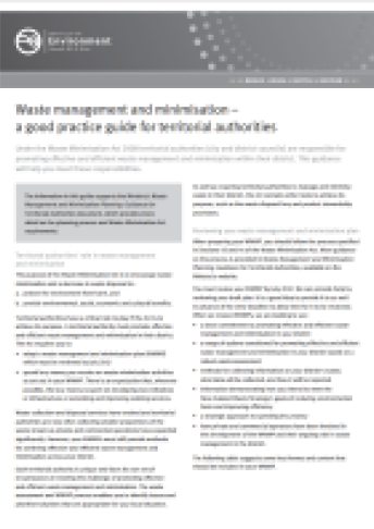 waste management and minimisation print