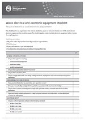 wee checklist reuse cover