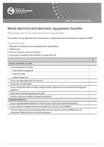 weee checklist recycling cover