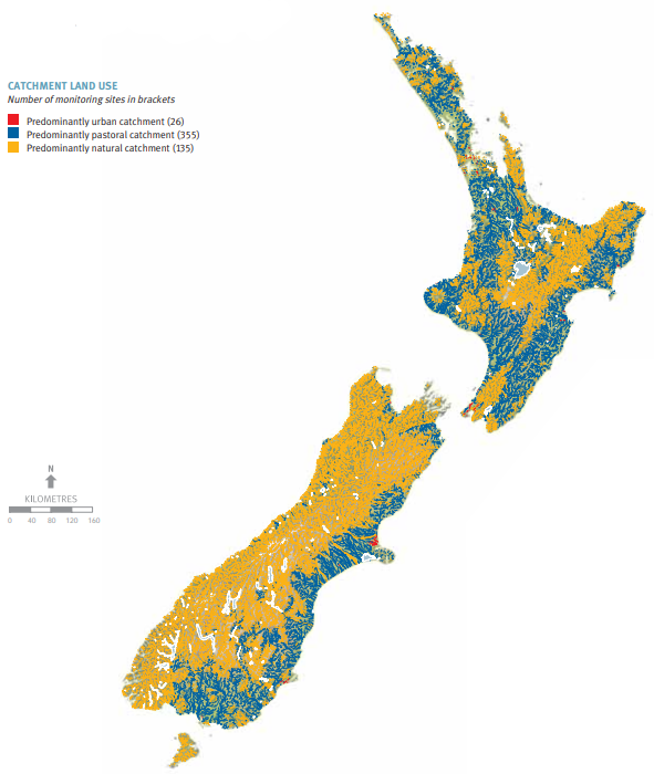 Comparison of Median Nutrient Levels in Rivers and Streams