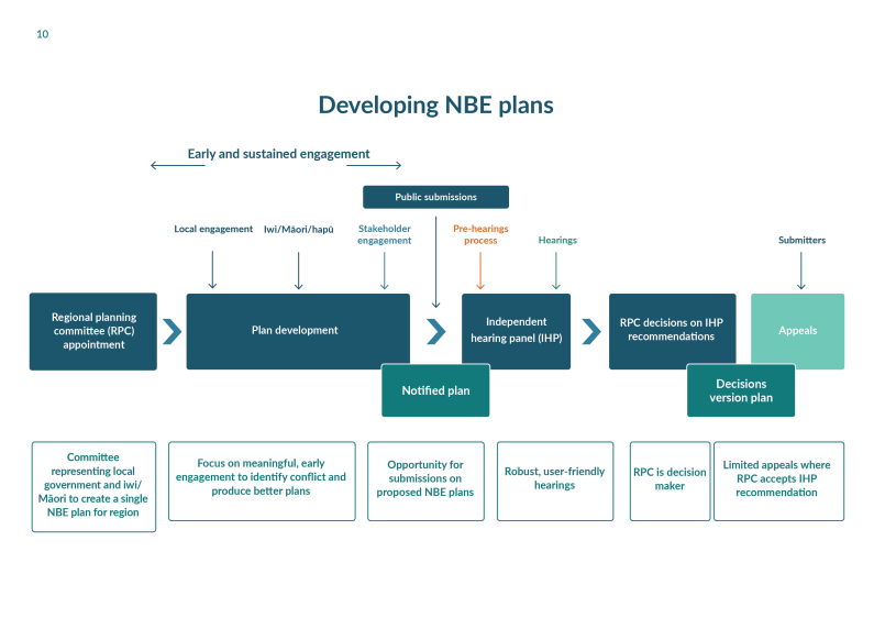 Diagram showing the process for developing NBE plans