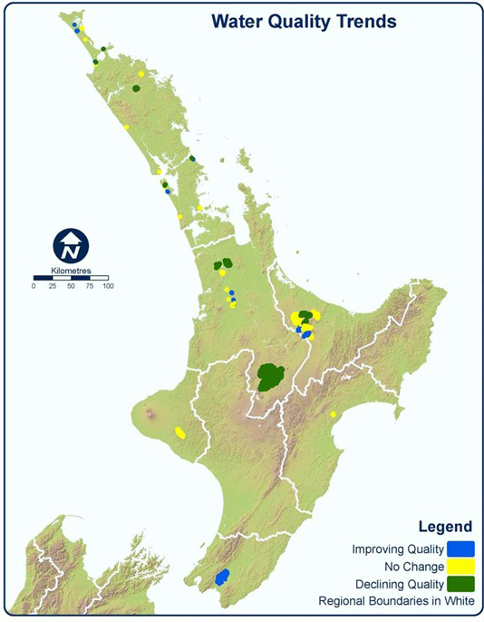 Snapshot of lake water quality in New Zealand Ministry for the