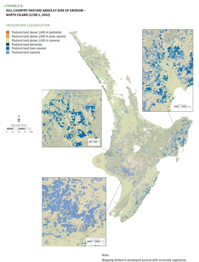 Hill country pasture areas