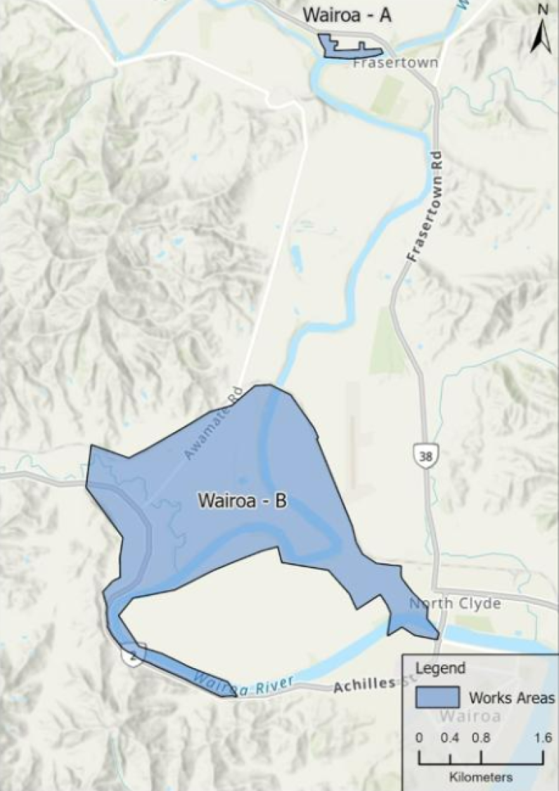 Map   Wairoa A and B areas