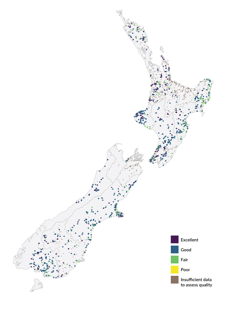Measured river habitat quality scores 2020–24
