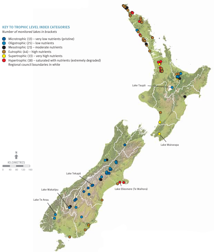Trophic Level and Trends of Monitored Lakes