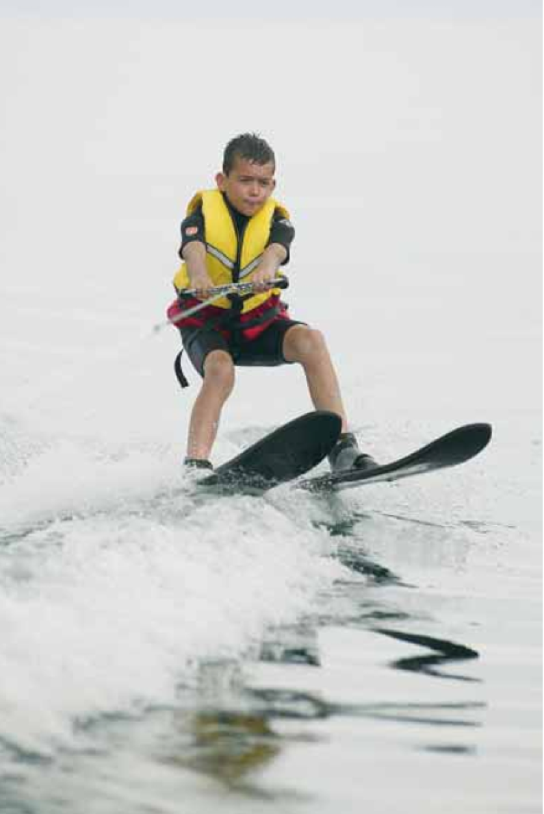 Water skiing on Lake Taupō