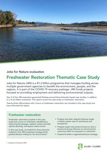 Cover Freshwater Restoration Thematic