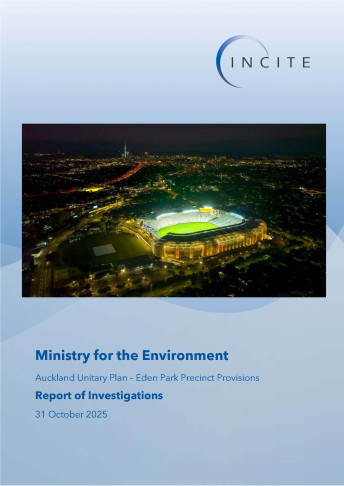 Cover Eden Park AUP Investigation for Consultation