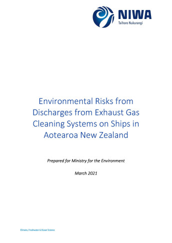 Cover NIWA scrubber Risk Assessment