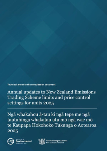 Cover NZETS settings technical annex to consultation document