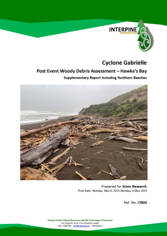 Cover cyclone gabrielle post event woody debris assessment supplementary for hawkes bay 2023