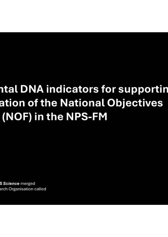 Cover environmental dna indicators for supporting implementation of the national objectives framework in the NPS FM