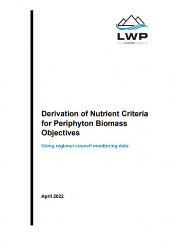 Derivation of nutrient criteria for periphyton biomass objectives tn v2