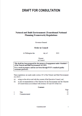 Draft for consultation