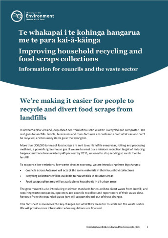 Improving household recycling and food scraps collections cover thumbnail
