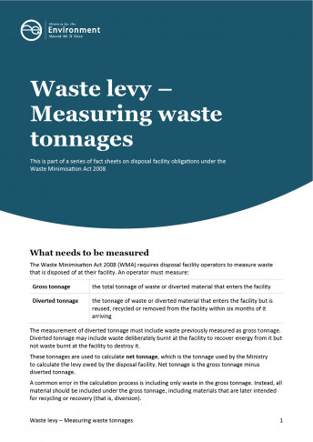 Measuring waste tonnages factsheet cover
