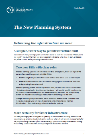 New Planning System   Delivering the Infrastructure We Need cover