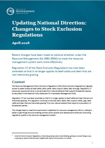 Updating National Direction Changes to Stock Exclusion Regulations   Apr2026
