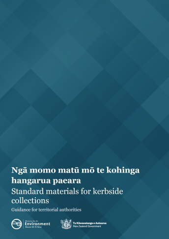 Standard materials for kerbside collections Guidance for territorial authorities cover thumbnail