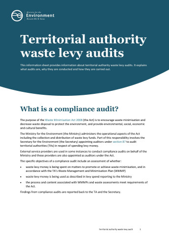 TA waste levy expenditure audits Page 1