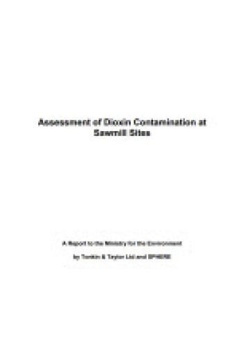 Assessment of dioxin contamination at sawmill sites publication cover