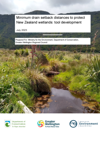 Cover Minimum drain setback distances to protect New Zealand wetlands