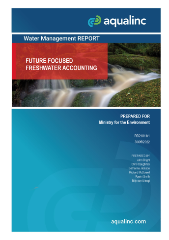 Cover from Future focused freshwater accounting MainReport Final