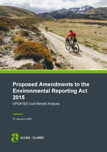 Cover Cost Benefit Analysis Proposed Amendments to the Environmental Reporting Act 2015