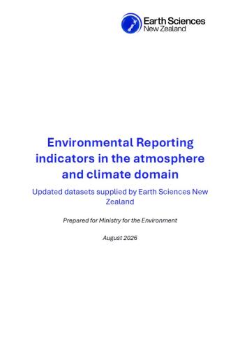 Cover Environmental Reporting indicators in the atmosphere and climate domain