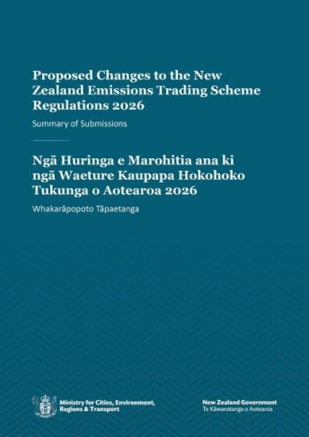 cover ETS regs summary of submissions