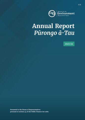 Ministry for the Environment Annual Report 2025/26 | Ministry for the ...