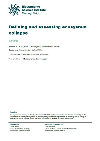 cover defining assessing ecosystem collapse