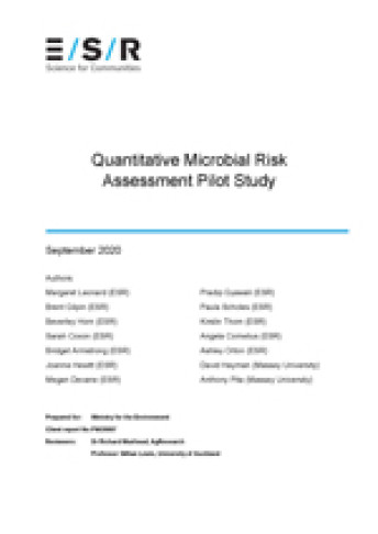Cover of Quantitative microbial risk assessment pilot study cover web
