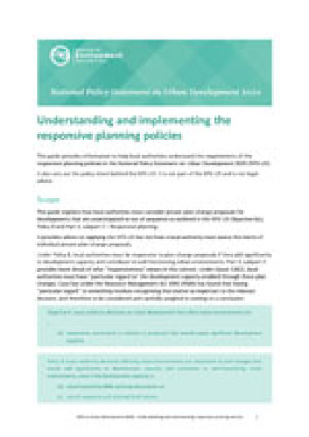 Cover of Understanding and implementing responsive planning policies