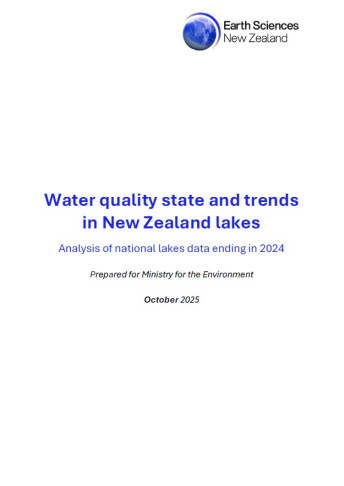cover water quality state and trends nz lakes data ending 2024