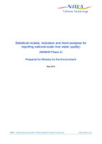 Cover of Statistical models, indicators and trend analyses for reporting national-scale river water quality: NEMAR phase 3