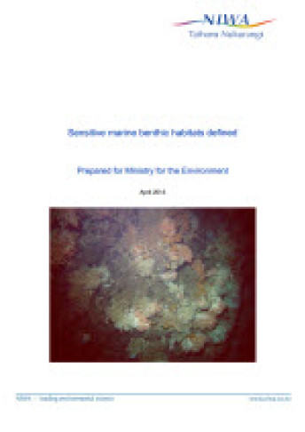 Cover of sensitive marine benthic habitats defined