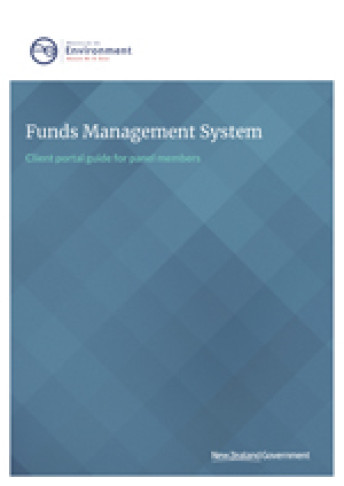 Cover of Funds management system client portal guide for panel members