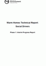 Cover of Warm homes technical report: Social drivers - Phase 1 interim progress report