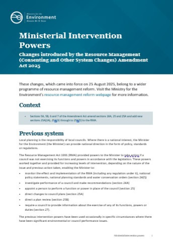 ministerial intervention thumbnail