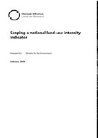 Scoping a national land use intensity indicator cover thumbnail
