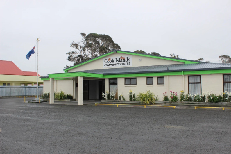 A photograph of the Cook Islands community hall.