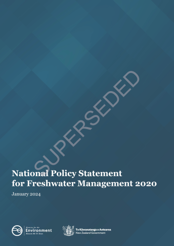 cover National Policy Statement for Freshwater Management 2020 superseded