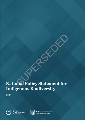 cover National Policy Statement for Indigenous Biodiversity superseded 