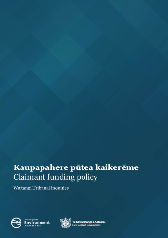 cover Waitangi Tribunal general claimant funding policy