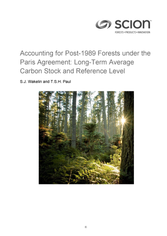 cover accounting for post 1989 forests under the paris agreement