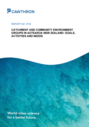 cover catchment and community environment groups in Aotearoa