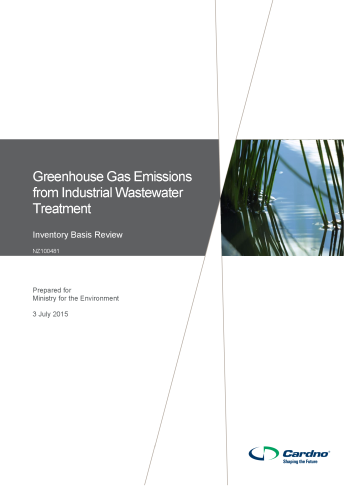 cover greenhouse gas emissions from industrial wastewater treatment